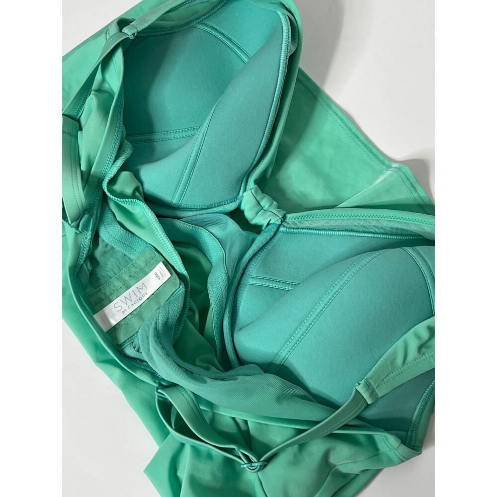 Cacique Swim Mint Green Underwire Tankini Top 42DD Plus Size Supportive Swimwear - Picture 7 of 8